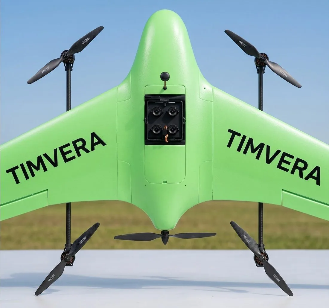 eVTOL TIMVERA — вид спереди, мультиспектральная камера